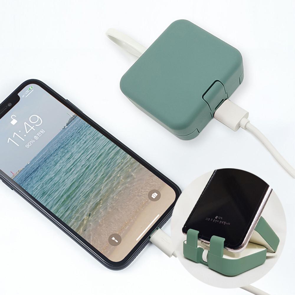 피앤지 보조배터리 미니 멀티 휴대폰 거치대 C타입 8핀