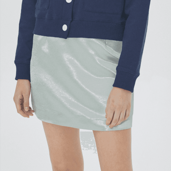 Short shiny skirt-Green