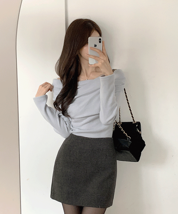 퍼빗 럽미 보송여리 오프숄더 셔링 니트 - 4color