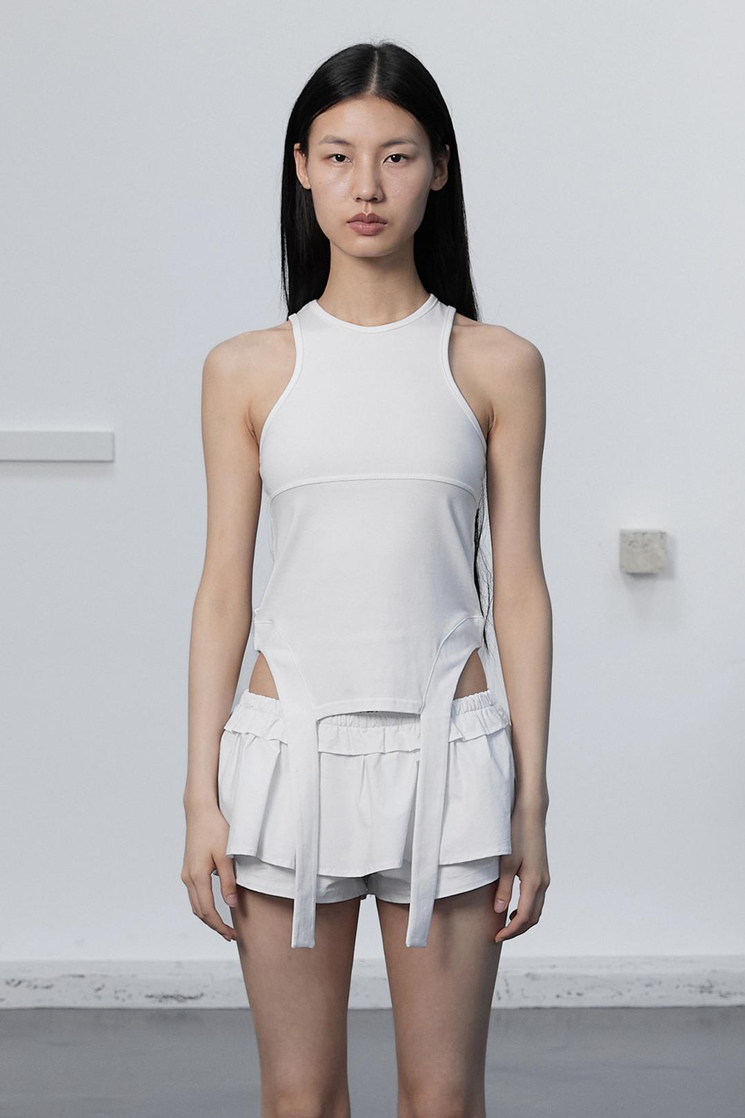 [EXCLUSIVE] DOUBLE LOOP SLEEVELESS / WHITE