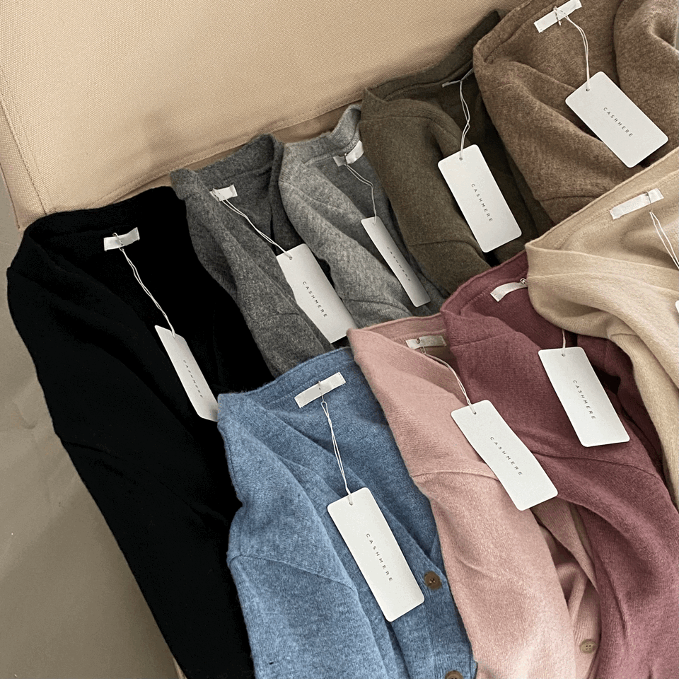 [컬러선택] 로톰 캐시 파인울 브이넥 니트 가디건 - cd