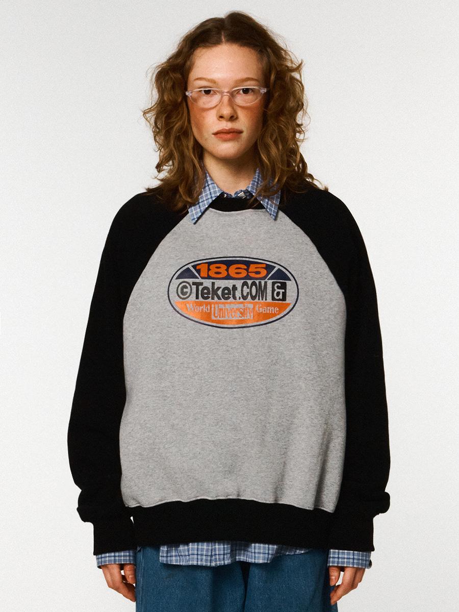 World Raglan Sweatshirt Melange Gray