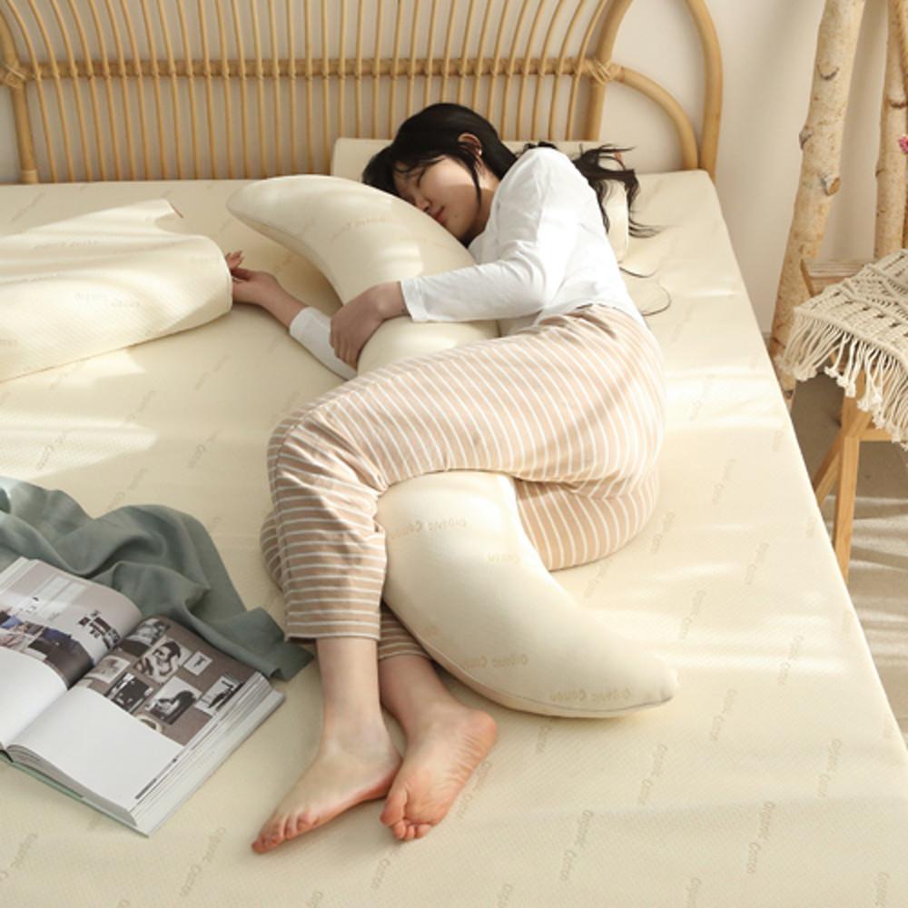 슬립앤슬립 리얼오가닉 바디필로우 안고자는 긴 S자형 베개