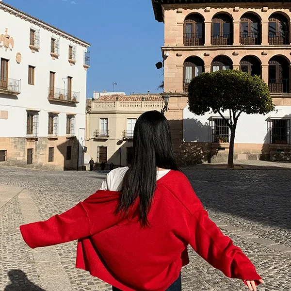 교복 브이넥 가디건