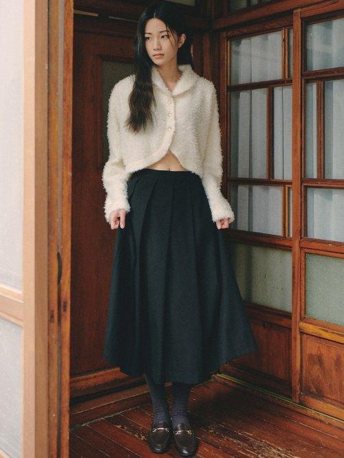 서머셋 플레어 스커트_블랙