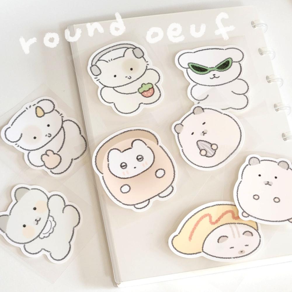 [라운드우프] 빅리무버블 스티커 8종