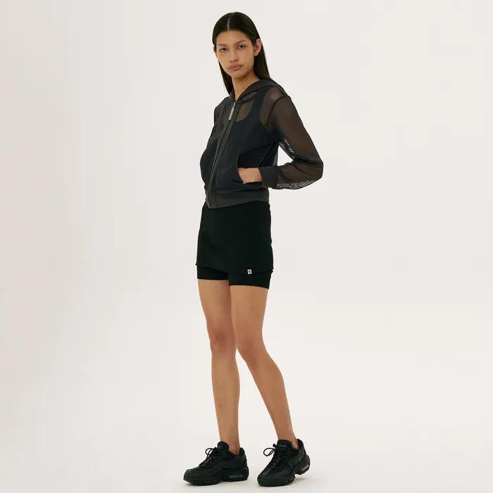 Foldover Legging Shorts Black