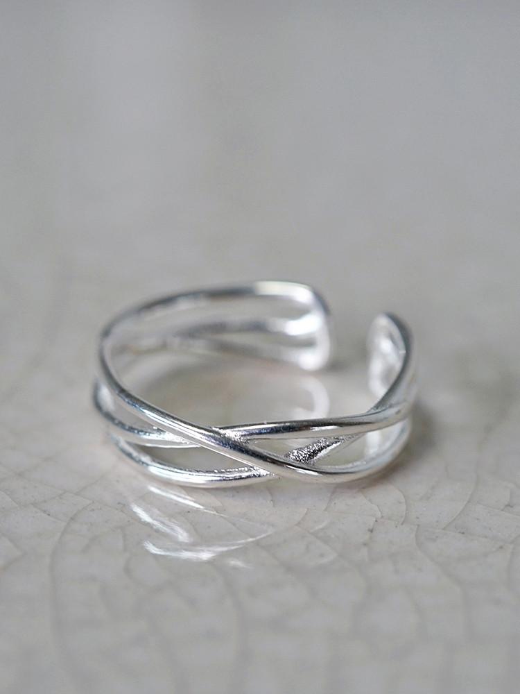 925silver 넝쿨 오픈 애끼반지 실버 오픈 너클링 마디반지