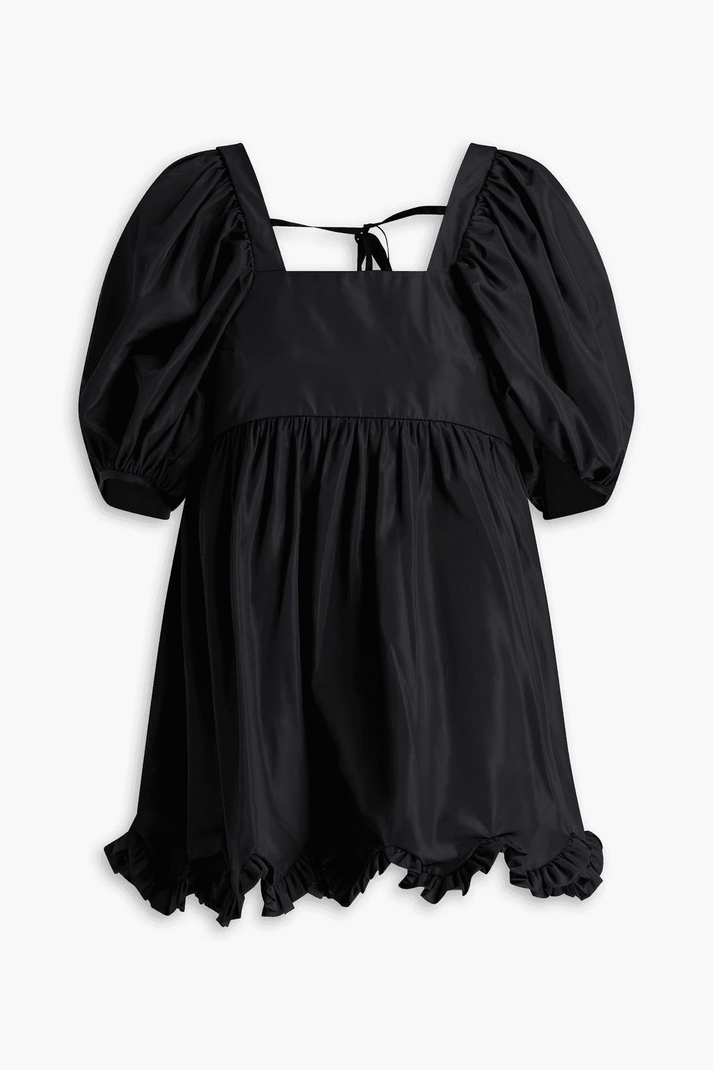 Vega 개더 디테일 재활용 태피터 탑