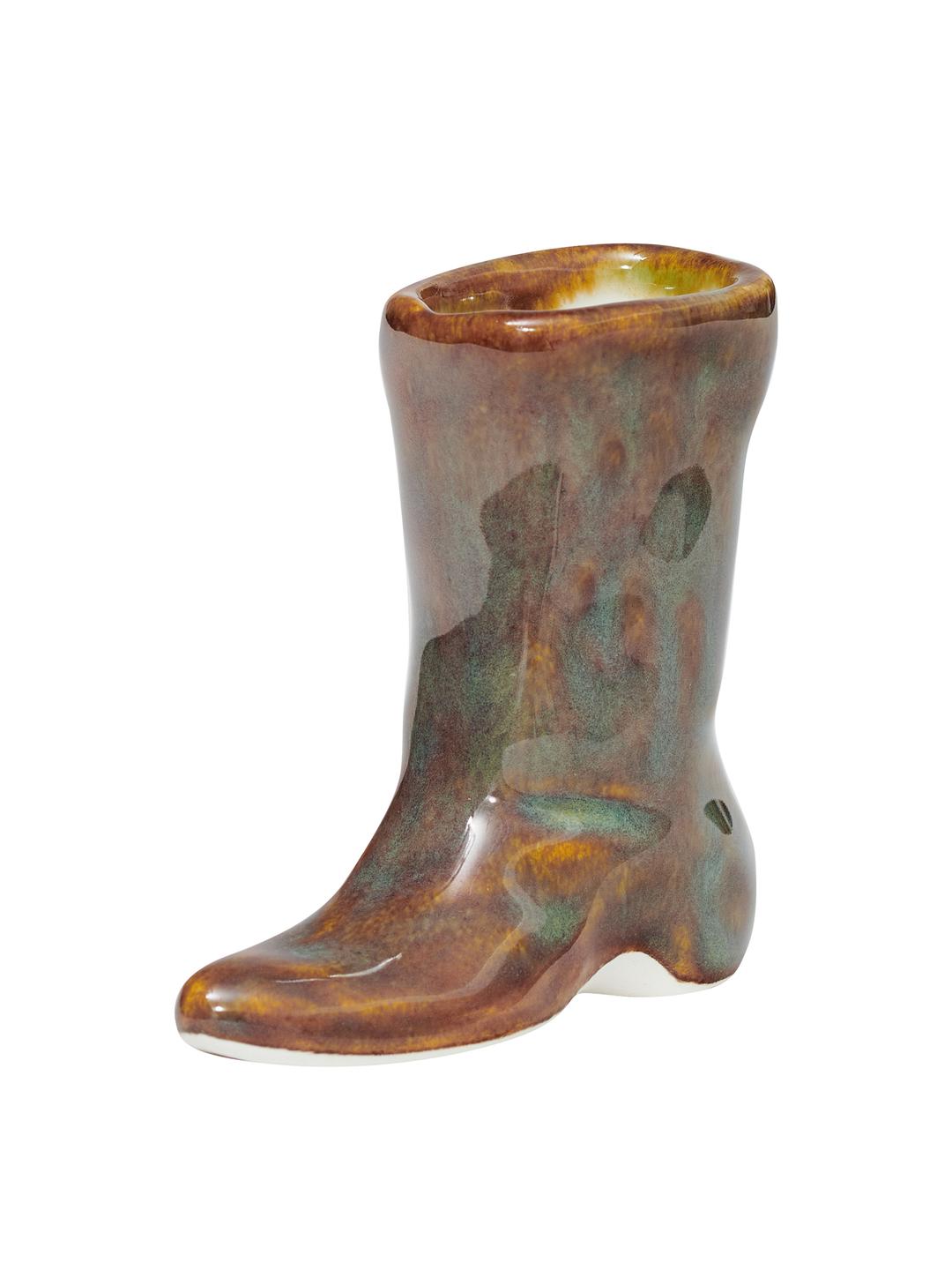 mini boots vase - brown