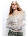 Universe See-through cross baroque long sleeve t-shirt