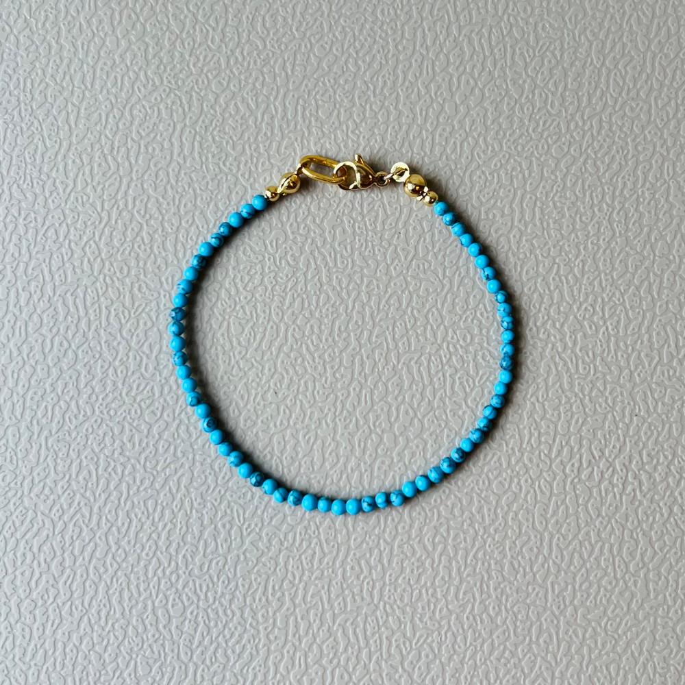 터콰이즈블루 팔찌 터키석팔찌 터키원석팔찌 원석팔찌 비즈팔찌 행운팔찌 젬스톤팔찌 여름팔찌 레이어드팔찌