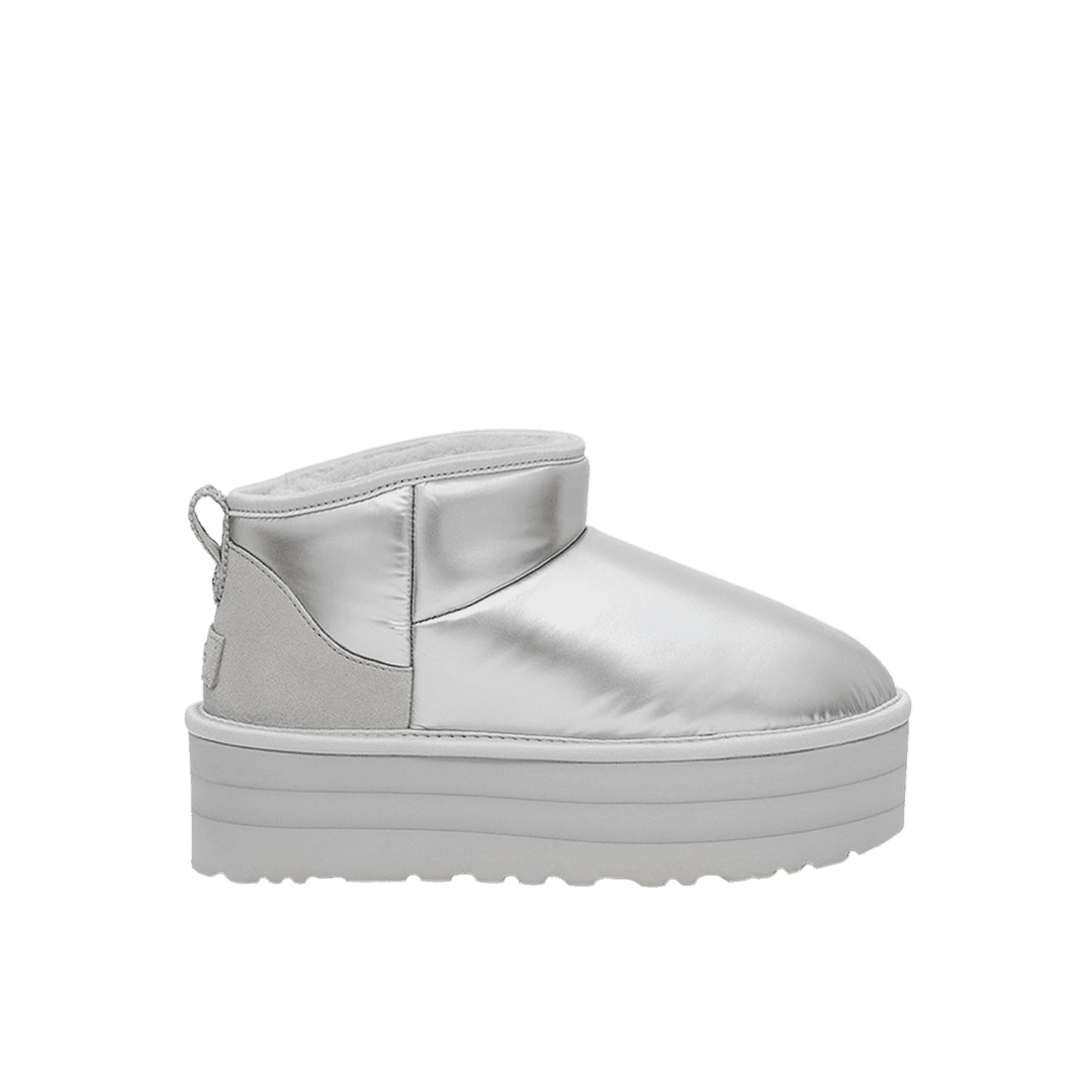 (W) UGG Ultra Mini Platform Hi Shine Silver