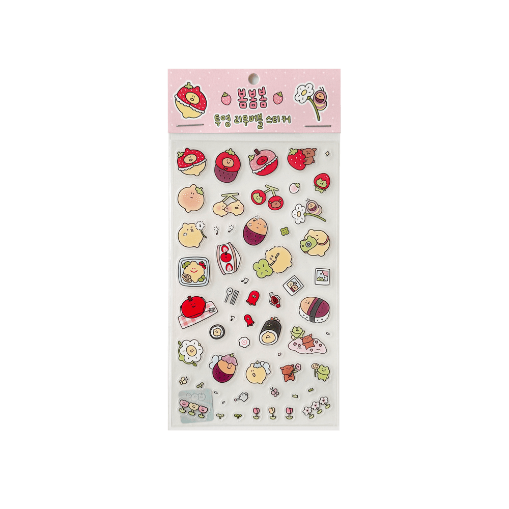 봄봄봄 투명 리무버블 스티커