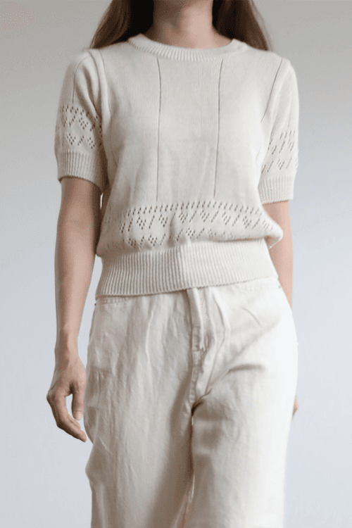 (WS) Summer round knit / 4 Color