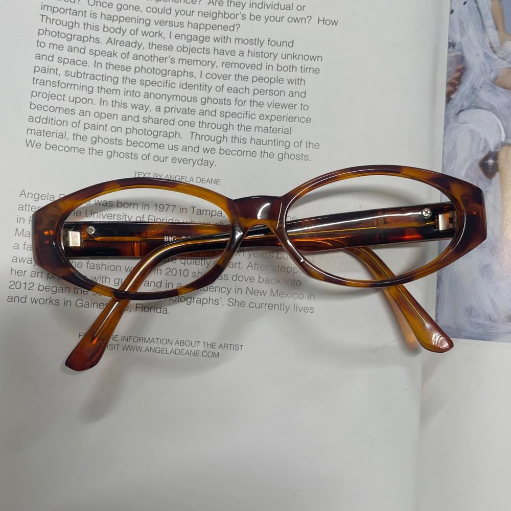 [중고] 빈티지 빅보이 호피 뿔테 안경테