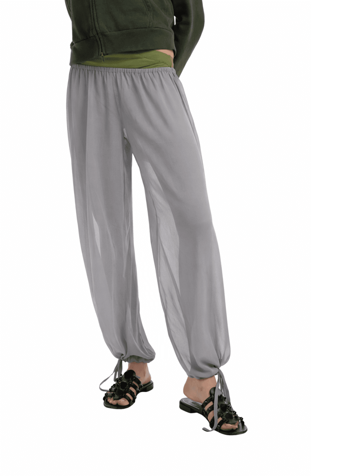 LENA TROUSERS IN DARK GREY - Dark Grey / XS