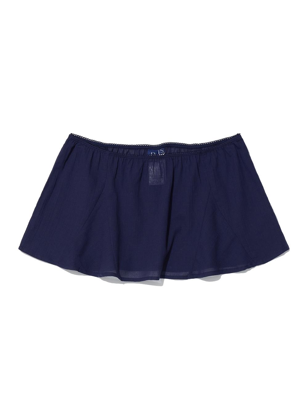 [WOMEN] PWC COTTON LACE TRIM GORED MINI SKIRT_NAVY