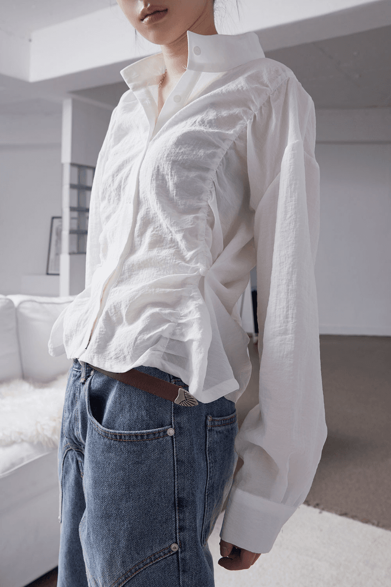 mari shirring blouse (3c)