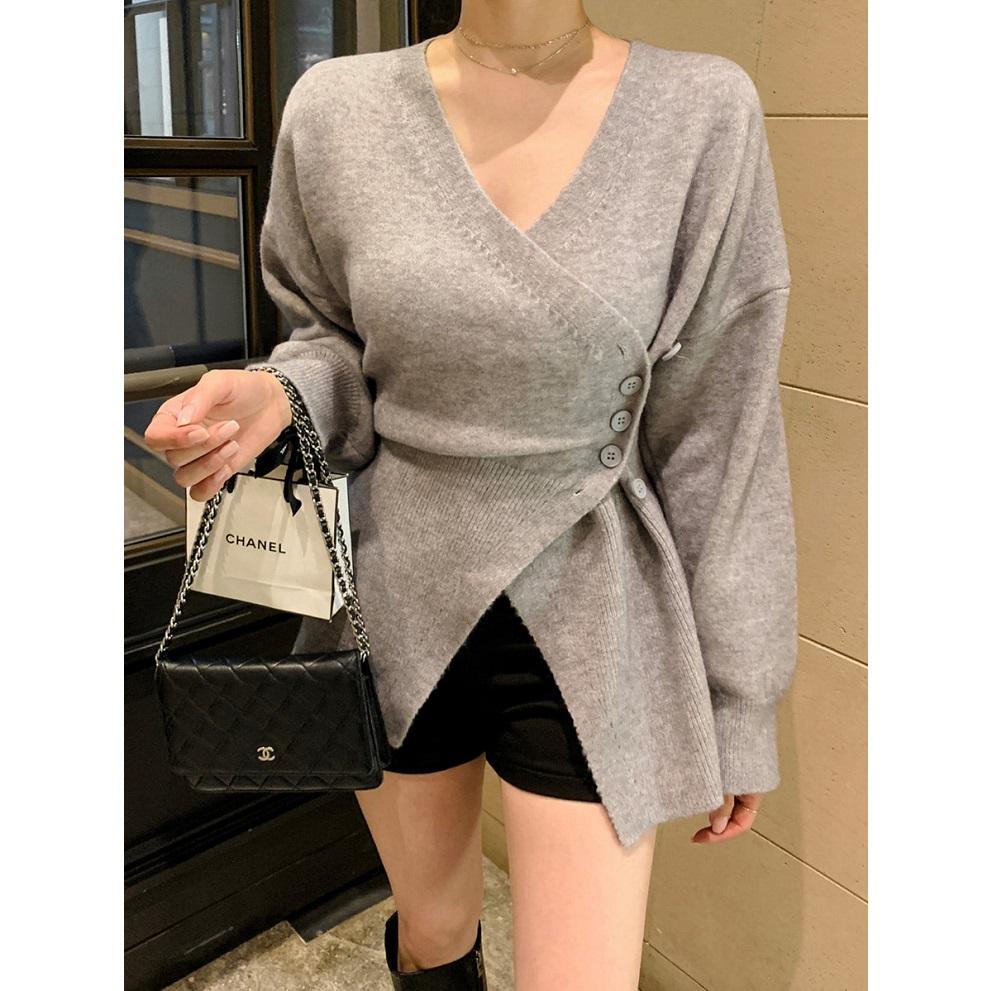 랩가디건 여성 간절기 가을 랩 니트 롱 가디건