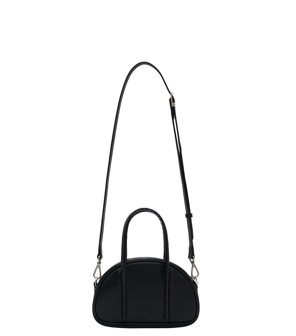 [Recycle Leather] Curve Mini Bag Black