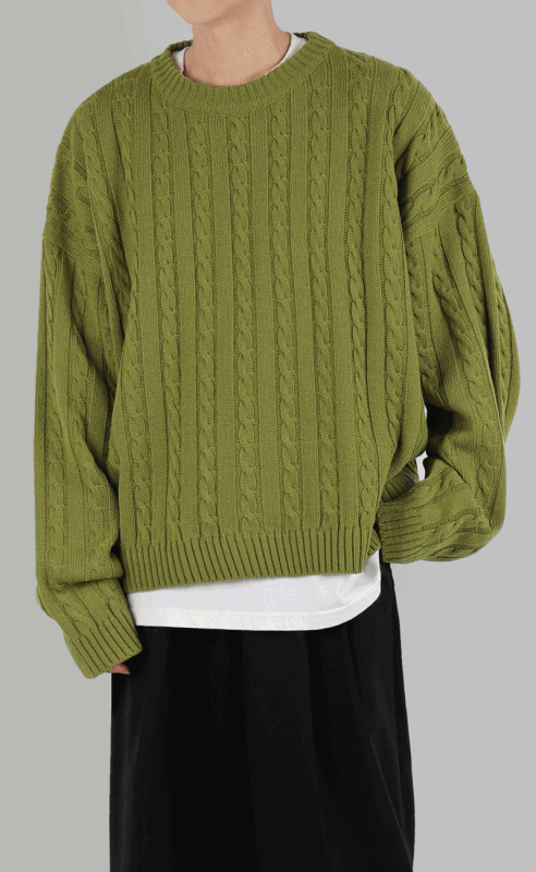 글랜 케이블 니트