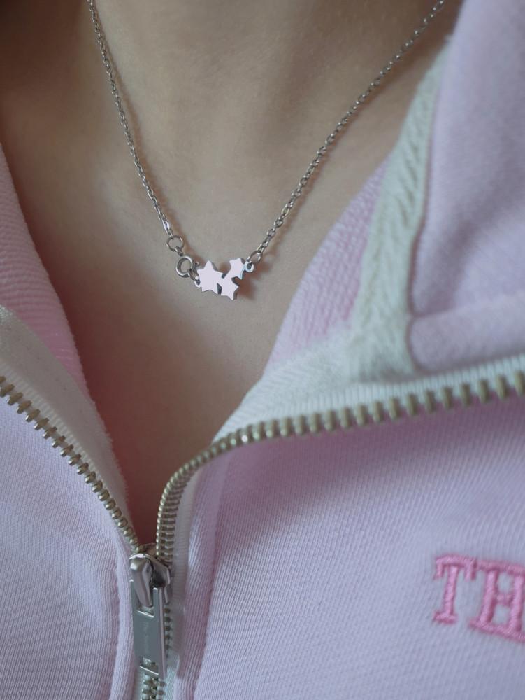 twinkle necklace / 썸머하츠 별 모티브 펜던트 써지컬스틸 체인 목걸이