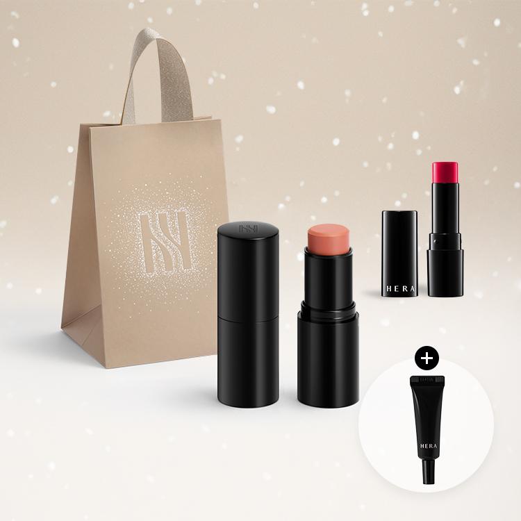 [홀리데이] 블러쉬 스틱(+미니 립스틱, 미니 립 세럼 증정)