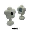 flower fur mirror (white)