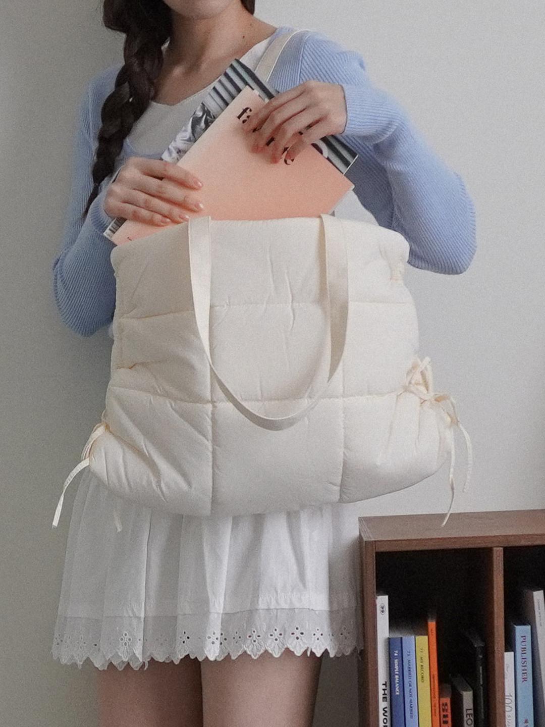[*1/17일 예약구매 Fluffy bag_ivory]