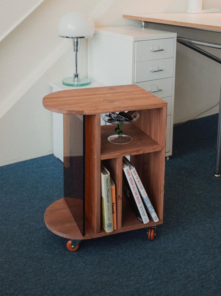 머블 원목 트롤리 이동식수납장 바퀴 왜건 카트