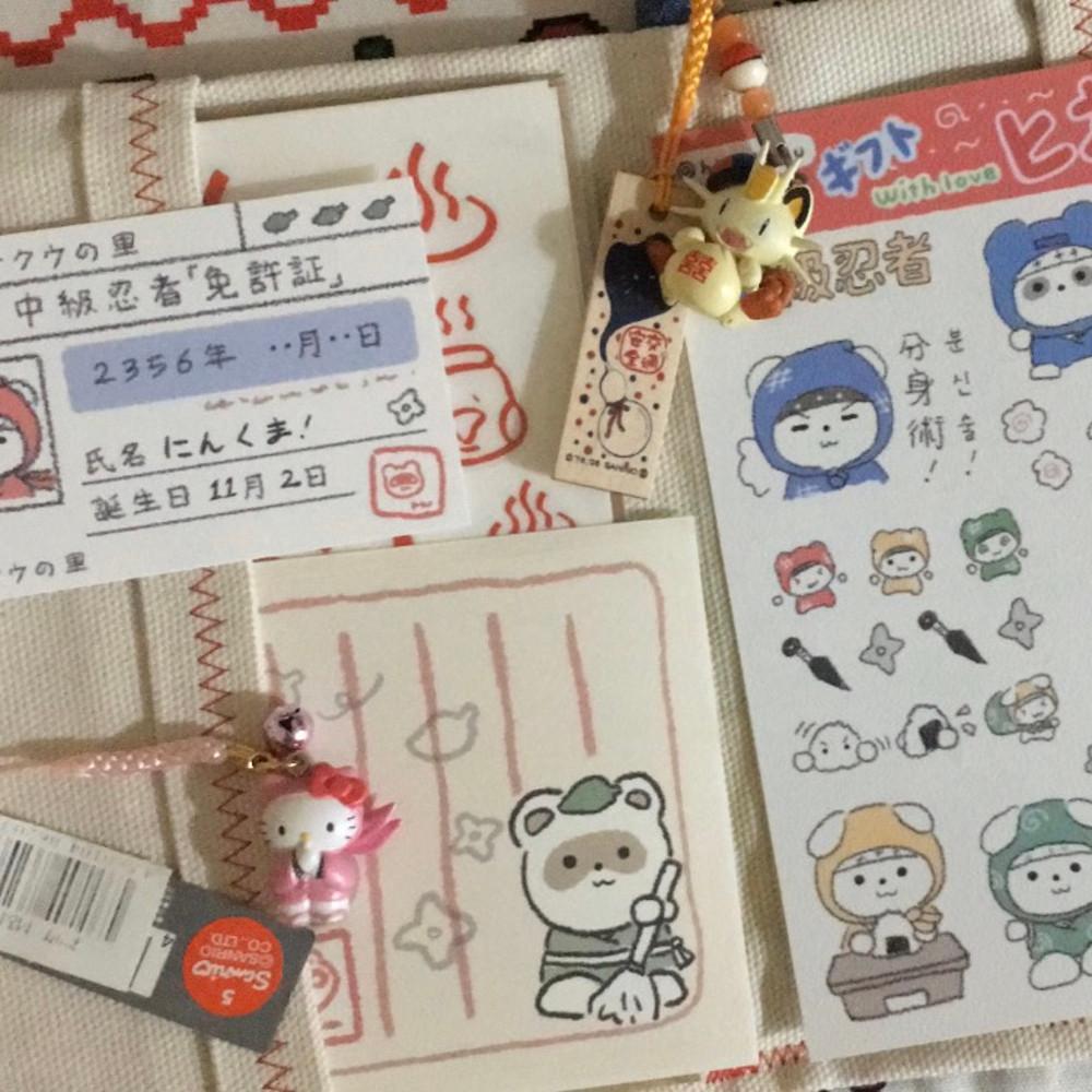 [ヒナクウ⋆히나쿠우] 닌닌! 닌자쿠우 - 모조지 sticker SET, card SET