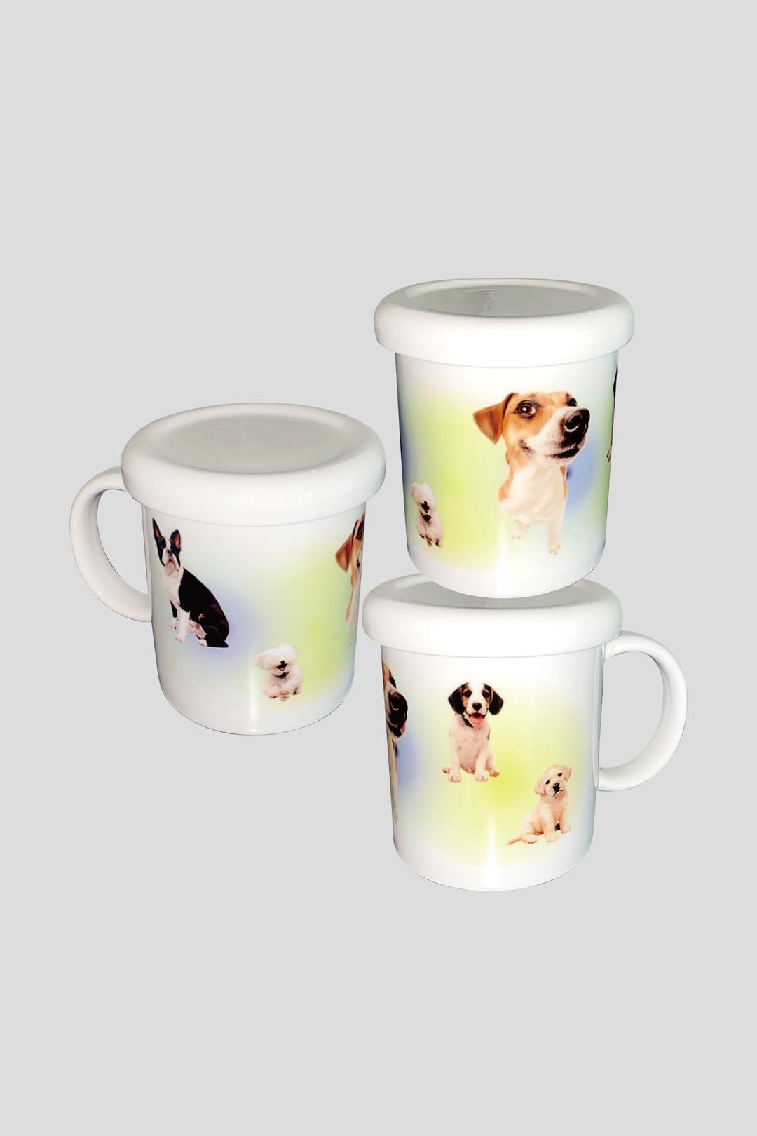 Gradation Puppy mug (blue&yellow)