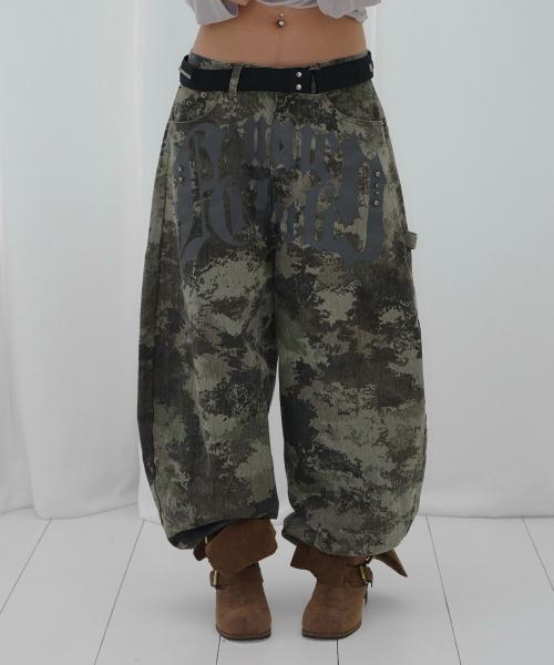 투스잼 와이드 데님 팬츠 (CAMO) F26QD150