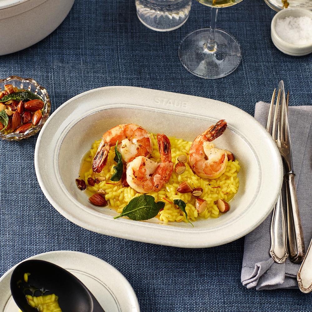 [ST40508-030] [스타우브] 커리 플레이트 25cm 화이트 트러플