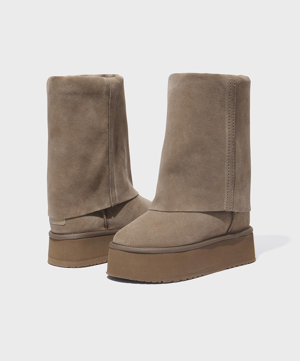 [일부사이즈 12.9이내 출고] MAXI FOLDED BOOTS MIDDLE(10inch) - COCOA
