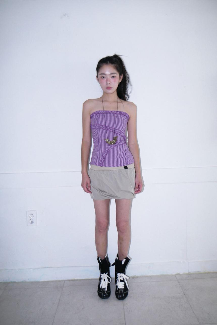 bias drape skirt (2color)