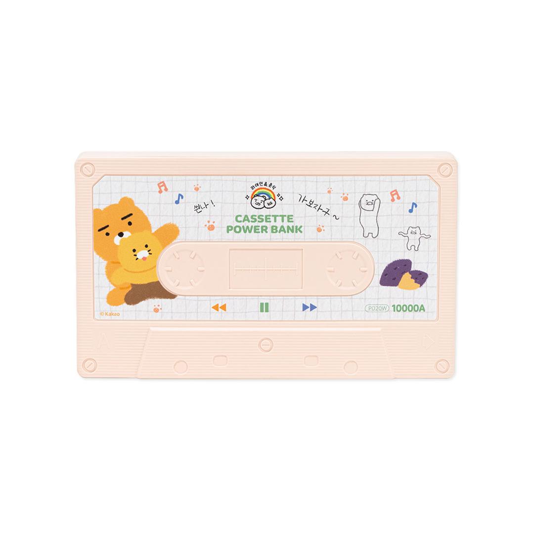 카카오 카세트 보조배터리 10000mAh 핑크