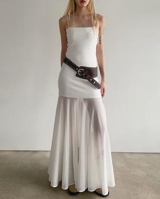 mix layered long dress (2color)