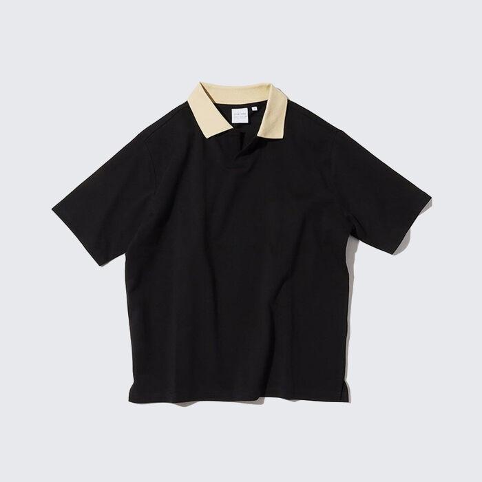 투톤 오픈 카라티 블랙