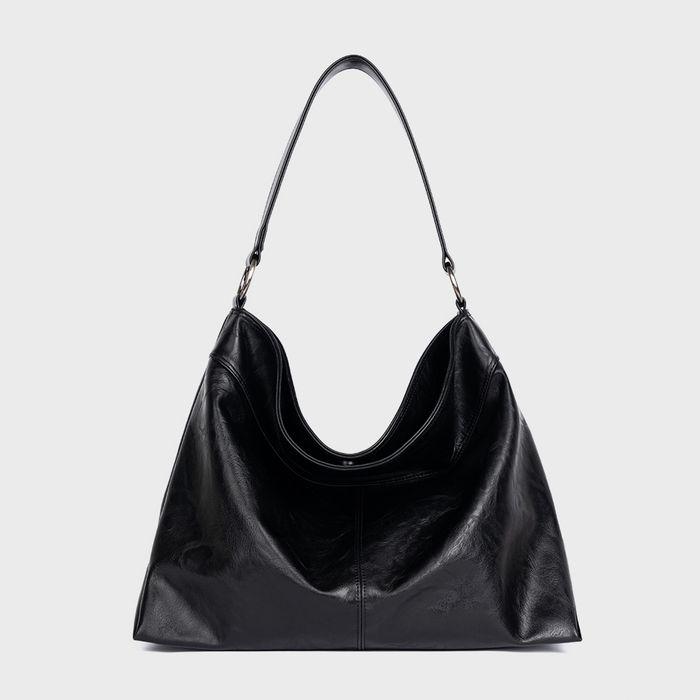 [WITH 해수] CONTOUR SHOULDER BAG (LEATHER BLACK)