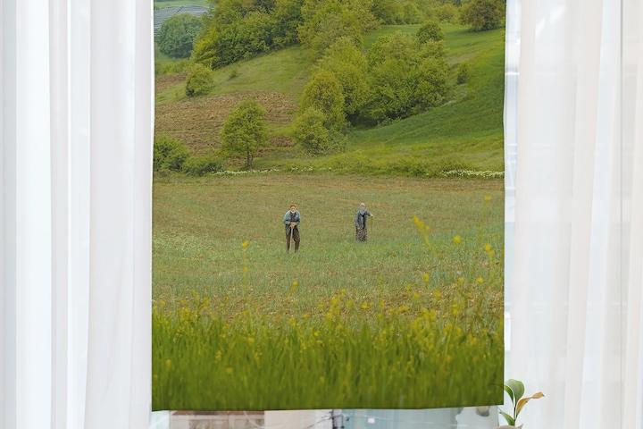 인테리어 패브릭 포스터 / 가리개 커튼 _ old couple