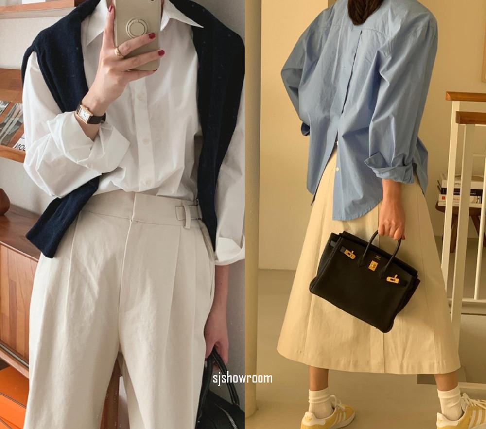 (소라 아이당일) 런던레이스 백버튼 남방