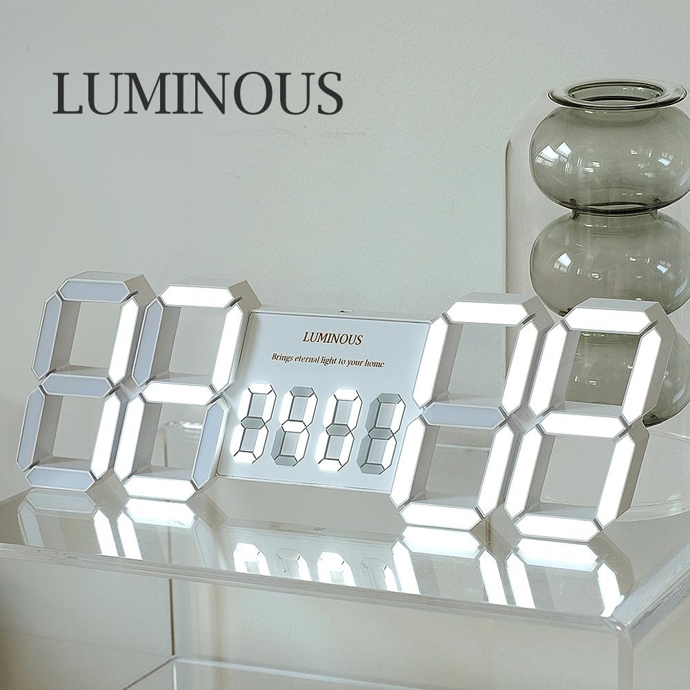 국산 루미너스 에르 5세대 LED벽걸이 디지털전자 벽시계 무소음 인테리어 거실시계