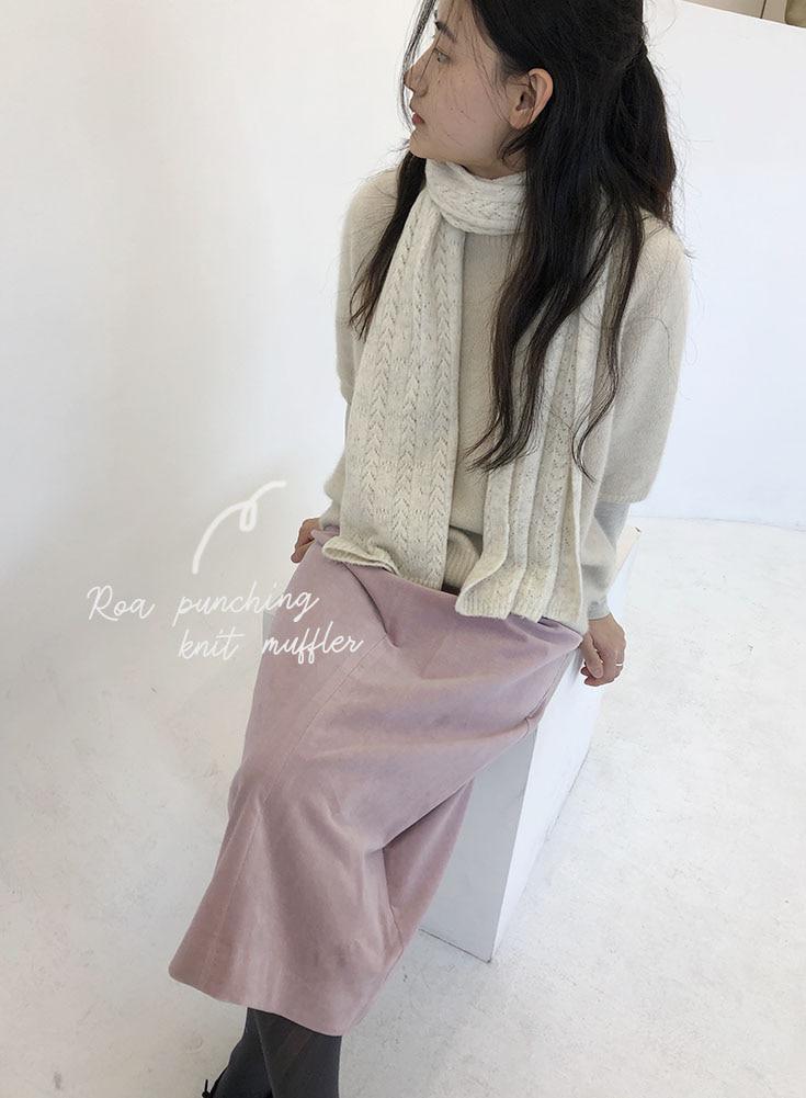 Roa punching knit muffler (3col) *당일발송