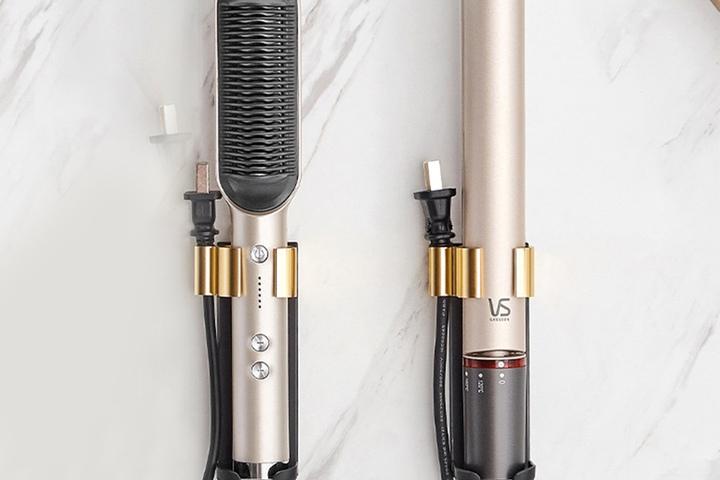 무타공 접착식 고데기 홀더 거치대 3colors