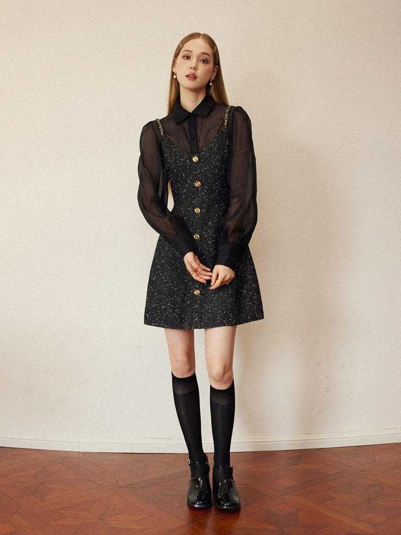 트윙클 누아르 미니원피스