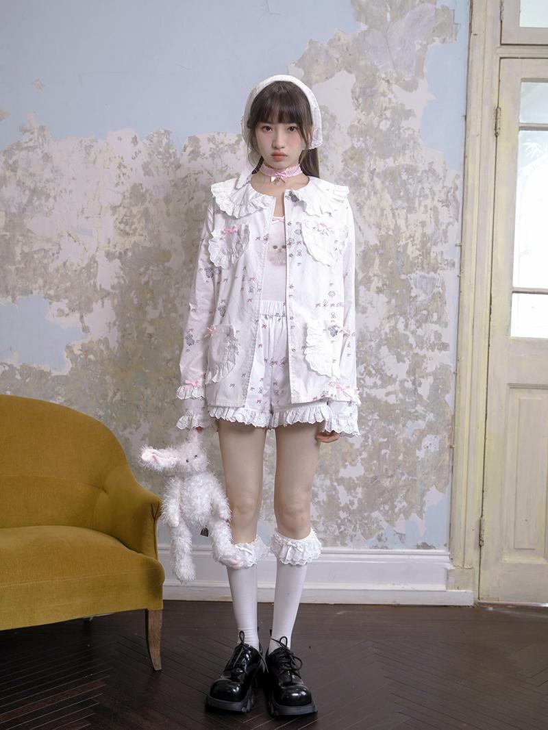 milkyhearts Bow Pajamas Short Pants