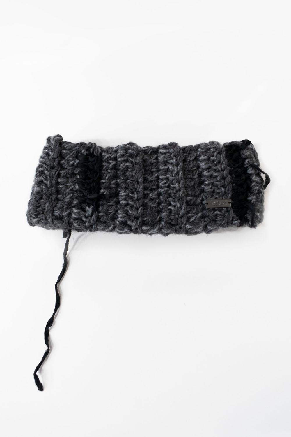 Crochet Silk Hair Band - Grey