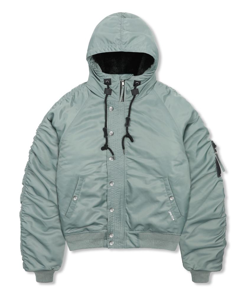 [M size 예약 배송] GJ107 리워크 N2B 나일론 숏 파카 (SAGE GREEN)